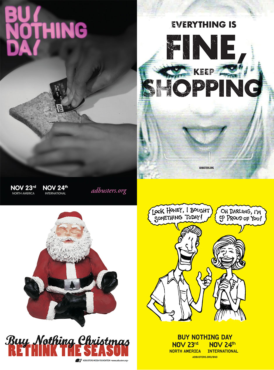 Adbusters Buy Nothing Day posters