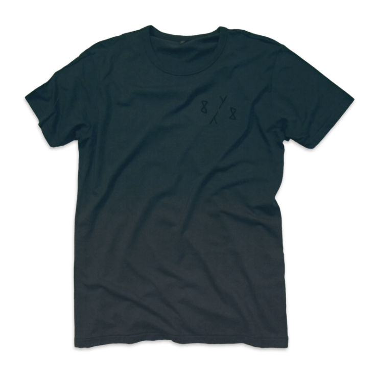 8y8 grey teal dip-dye t-shirt bamboo