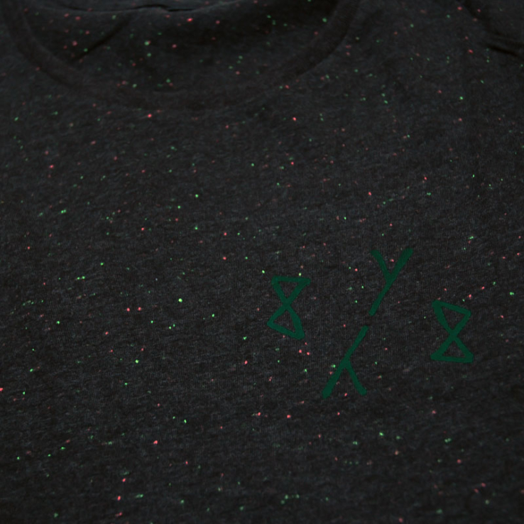 8y8 speckled t-shirt black