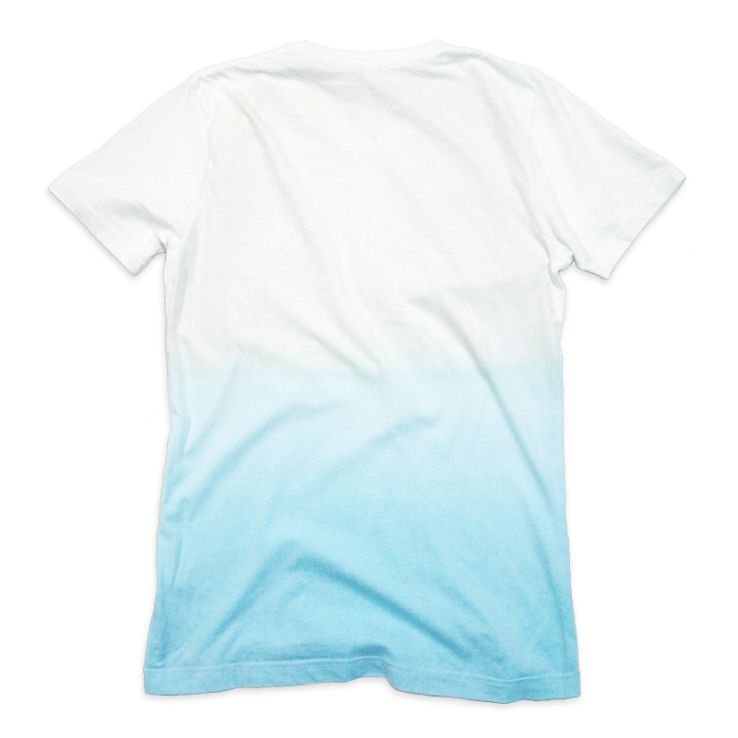 8Y8 White Turquoise Dip-Dye T-shirt organic cotton